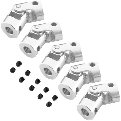 5Pack Vgoohobby Universal Rotatable Steering Shaft U Joint Coupling Motor Connector Coupler for RC Car Robot Crawler Boat (6mm to 6mm)