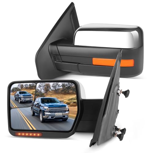 SCITOO Towing Mirrors Compatible for 04-14 for Ford F150 Pickup Pair Set