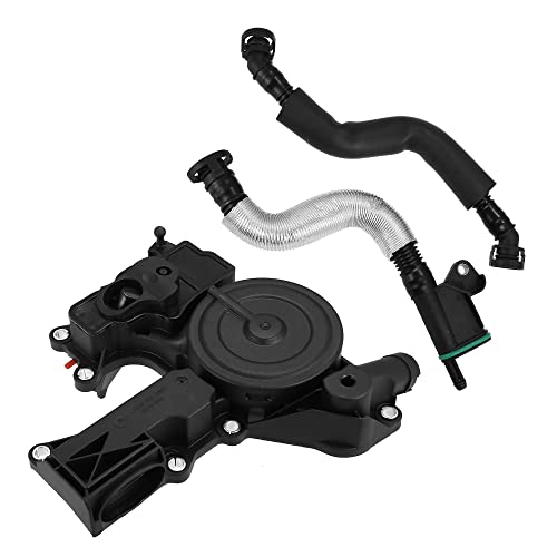 X AUTOHAUX PCV Valve Engine Crankcase Vent Oil Separator Breather Hose Exhaust Pipe Kit 06H103495AH for VW Beetle CC Jetta GTI Passat Tiguan for Audi A3 A4 A5 Q5 TT 2.0L L4 ONLY