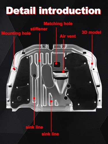 Upgraded Aluminum Engine Splash Shield for 2016-2021 Civic 74110-TBA-A00