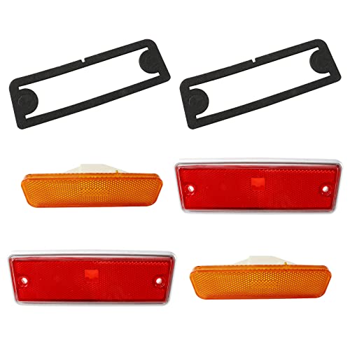 LAFORMO El Camino Side Marker Light - Set of 4 Front and Rear Side Marker Lens Light Compatible With 1982 1983 1984 1985 1986 1987 Chev-y El Camino,GM-C Caballero #913417, 929986