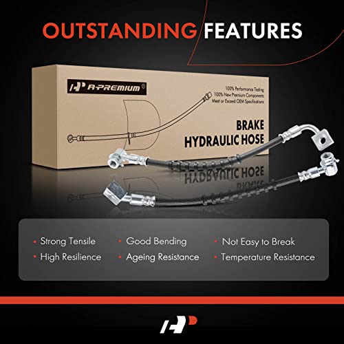 A-Premium Front Brake Hydraulic Hose Compatible with Select Ford, Mazda and Mercury Models - Ranger 98-11, Explorer 96-01, B3000 98-02/05, B4000 98-09, Mountaineer 97-01, Explorer Sport Trac