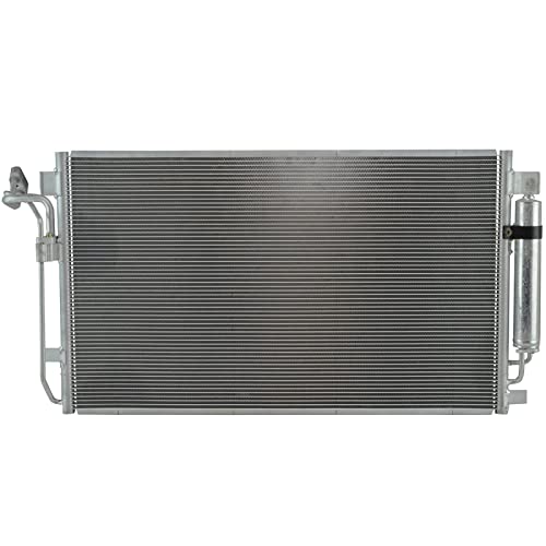 TRQ A/C Condenser and Receiver Drier Assembly Compatible with 2007-2018 Nissan Altima 2009-2014 Maxima 2016-2020 Maxima