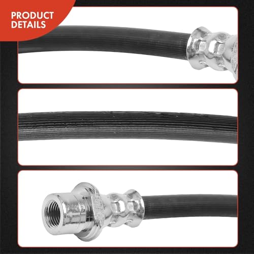 A-Premium Brake Hydraulic Hose Compatible with Toyota and Scion Models - Tacoma 2005-2020, Tundra 2000-2006, 4Runner 1996-2002, Yaris 2006-2019, Sequoia 2001-2007, xD 2008-2014, Paseo, Tercel - 2PC