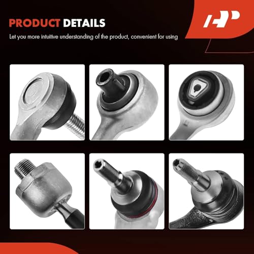 A-Premium Set of 8, Front Lower Forward & Rearward Control Arm, Sway Bar Link, Inner & Outer Tie Rod End Assembly, Compatible with BMW - 2006-2015 - 128i 135i 325i 330i 328i 335i 335d 335is X1