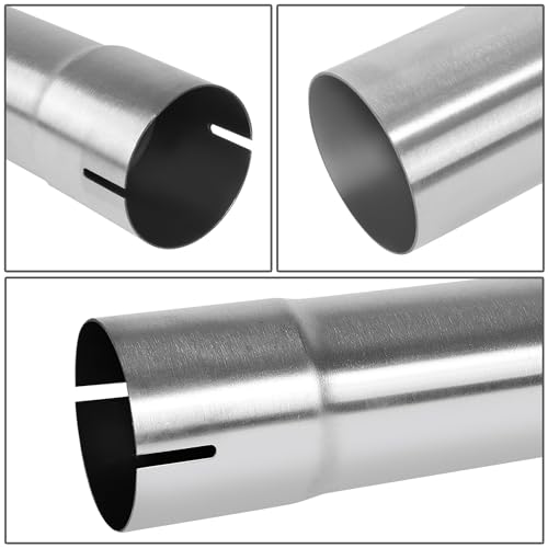 DNA MOTORING 16Pcs 2 Inches Stainless Steel DIY Custom Exhaust Tubing Mandrel Bend Pipes Straight & U-Bend Kit, Universal Fit, ZTL-20SS