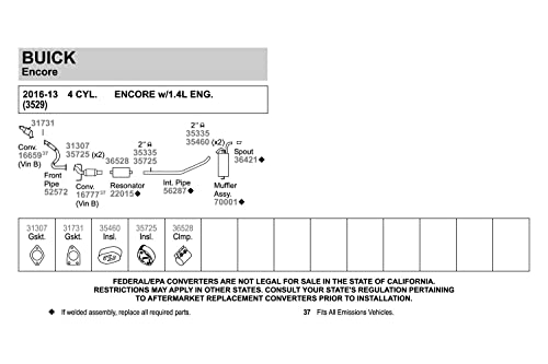 Walker 52572 Exhaust Pipe for Chevrolet Trax