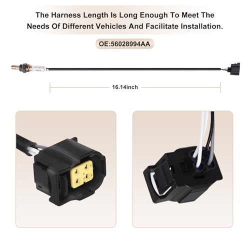 Oxygen O2 Sensor Upstream Downstream for Chry 300, for Dodge Challenger Charger Dakota Durango Grand Caravan Journey Neon Nitro, for Jeep Commander Grand Cherokee Wrangler JK 56028994AA, 56028994AB