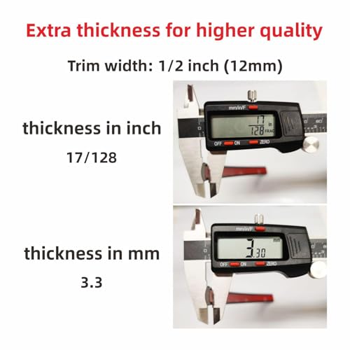 16Ft Chrome Silver Automotive Car Exterior and Interior Molding Trim Universal Bumper Window Door Body Side Decorative Strip Scratch-Proof (1/2 inch (12mm))