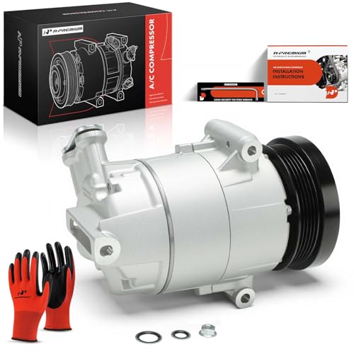 A-Premium A/C AC Compressor with Clutch Compatible with Chevrolet Colorado 2.5L 2015-2022, Equinox 1.5L 2018-2023, GMC Canyon 2.5L 2015-2022, Terrain 1.5L 2018-2023, CVC Style, 5 Grooves