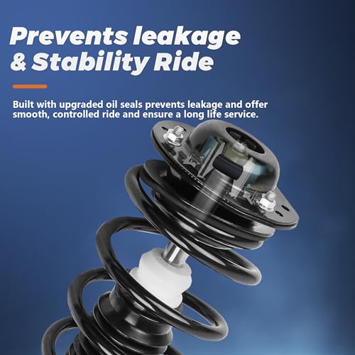KUIPERAUTO 172901 172902 Front Pair Complete Struts Coil Spring Assembly Compatible for 2013-2018 Nissan Altima 4CYL Sedan Shock Absorbers Replacement (2Pcs)