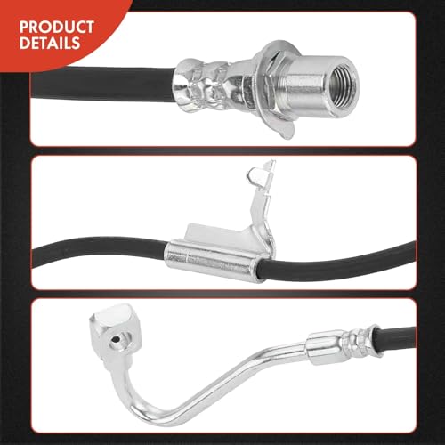 A-Premium Front Side Brake Hydraulic Hose Compatible with Chevy, GMC and Oldsmobile Models - Blazer Jimmy 2000-2005, S10 Sonoma 2000-2004, Bravada 2000-2001 - Replace# 15158650(Pack of 2)