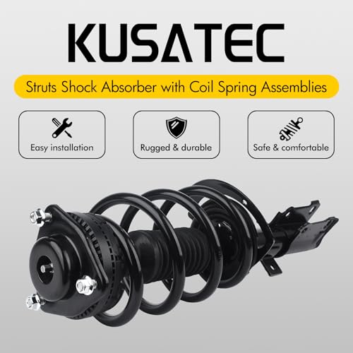 KUSATEC Front Pair Complete Struts Shock Absorber fit for 2009-2019 Dodge Journey, 172510 172509 Struts with Coil Spring Assemblies