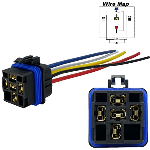 irhapsody 12VDC 80/60Amp Waterproof Relays, 5-pin SPDT Automotive Relay with Pigtail, Pack of 5
