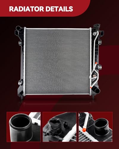 AUTOSITY CU1889 Radiator, Compatible with 1997-2003 Grand Prix, 1997-1999 Century, 1997-1999 Regal, 1999-2000 Montana, 1997-2000 Venture, Aluminum Automotive Replacement Radiator (w/ 3/4 Thick Core)