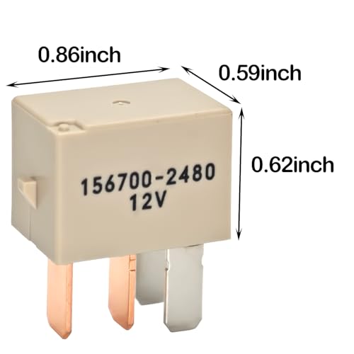 156700-2480 Automotive Relay (Pack of 4)– 30A 12VDC 4-Pin Multipurpose Relay for Maruti Suzuki Ertiga (2012-2022), Swift (1989-2022), SX4 (2007-2014) & More