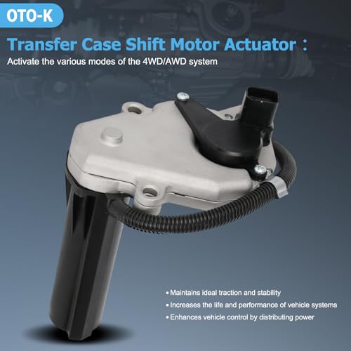 OTO-K Transfer Case Shift Motor Actuator 4WD Compatible with Chevy Silverado Suburban Avalanche Tahoe GMC Sierra Yukon XL1500 2500 K1500 K2500 S10 Cadillac Escalade,Replace#600-901 600901