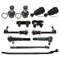 TRQ Front Steering & Suspension 12 Piece Kit Ball Joint Drag Link Sway Bar Stabilizer Link Tie Rod Tie Rod Adjusting Sleeve 4WD Compatible with 2010-2013 Ram 2500/3500