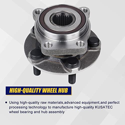 KUSATEC 513220 2PCS Front Wheel Bearing and Hub Assembly Compatible with Subaru Outback Legacy 2005 2006 2007 2008 2009 2010 2011 2012 2013 2014, 5 Lug Bolts w/ABS