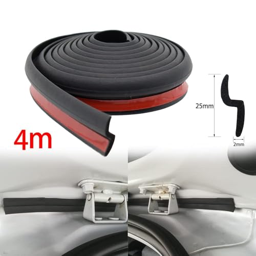 AUTOXBERT 4M/13ft Z Shape Car Window Door Rubber Seal Strip Edge Trim Guards Hollow Weatherstrip for Car Window Door Engine Cover