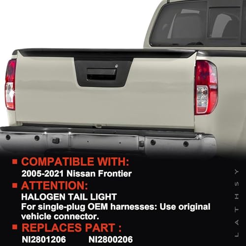 Tail Lights Compatible With 2005-2021 Nissan Frontier Left and Right Side