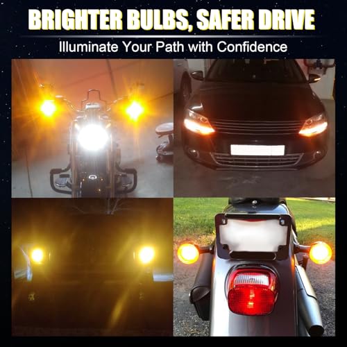iBrightstar 3157 LED Bulb Amber, 3157a LED Turn Signal Bulbs Super Bright for vehicle Blinker Lights and Turn Signal Lights, 2 Pack