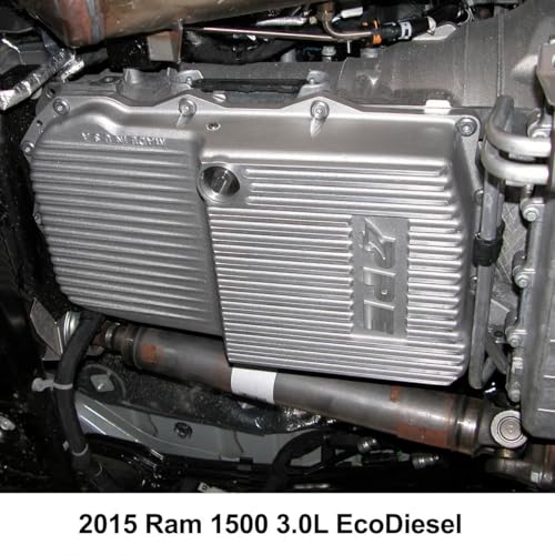 PPE- Heavy-Duty Cast Aluminum Transmission Pan (Black) 228053020 Compatible with Ram 2013-2021+ 5.7L V8 Gas, 3.0L EcoDiesel or Dodge 2015-2021+ Challenger/Charger 5.7L V8, 6.4L V8 Gas with 8HP70/8HP75