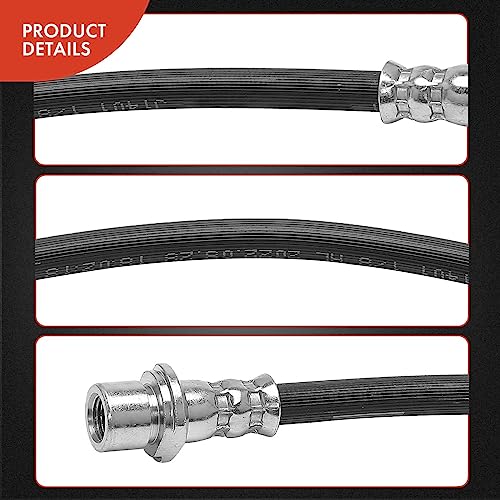 A-Premium Front Side Brake Hydraulic Hoses Compatible with Select Lexus and Toyota Models - GX460 2010-2017, GX470 2003-2009, 4Runner 2003-2017, FJ Cruiser 2007-2014 - Replace# 9094702D35(Pack of 2)