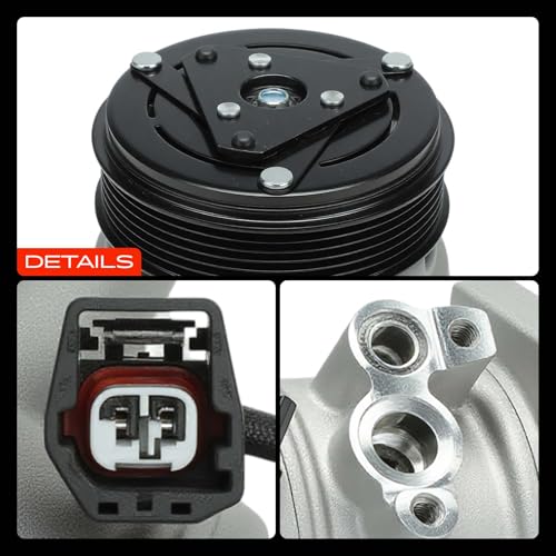 A-Premium A/C Compressor with Clutch Compatible with Chevrolet Traverse 2009-2012, GMC Acadia 2007-2012, Buick Enclave 2008-2012, Saturn Outlook 2007-2010