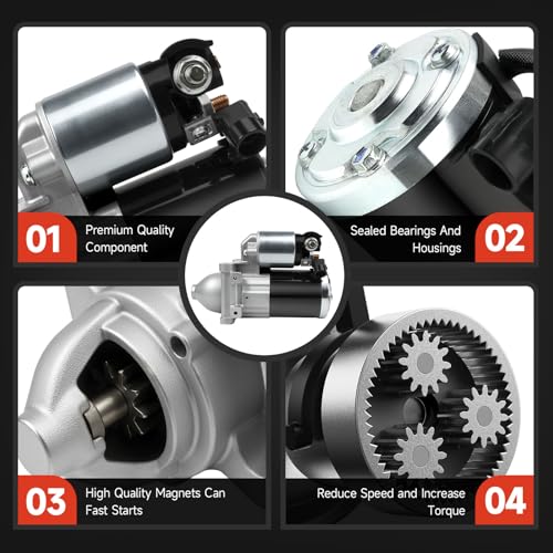 10910N Starter Compatible with 2014-2018 Chevrolet Silverado 1500 Suburban Tahoe, GMC Sierra 1500 Yukon Savana 4.3L 5.3L 6.2L, Cadillac Escalade, Express Van 2500 3500 V6 V8 12655055