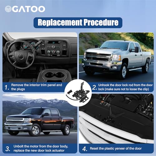 Front Hood Latch Lock Assembly Fit for Chevy Tahoe Silverado Suburban Impala Avalanche Malibu GMC Sierra Yukon Cadillac Escalade 2007 2008 2009 2010 2011 2012 2013 2014 with Sensor Switch, 15139168