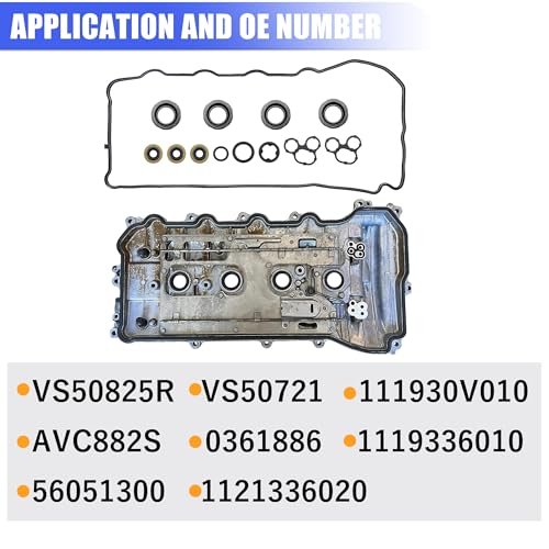 Sorello Engine Valve Cover Gasket Set Compatible with Toyota Avalon Camry Highlander RAV4 Sienna Venza Lexus ES300h NX300h Scion 2.4L 2.5L 2.7L - Replace VS50825R