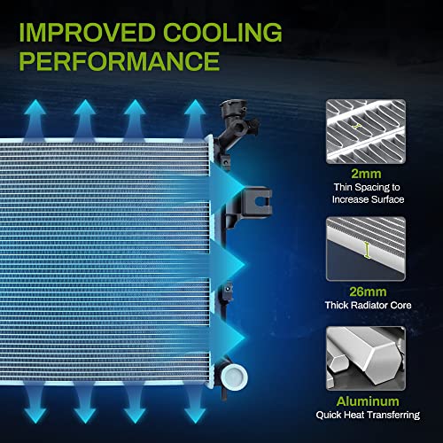 AUTOSAVER88 Radiator Compatible with 2006-2010 Jeep Commander, for 2005-2010 Grand Cherokee 3.0L 3.7L V6 4.7L 6.1L V8 ATRD1061