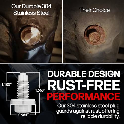 Votex - Made in USA - M12 X 1.75 X 28MM Magnetic Engine Oil Drain Plug, Fits Chevrolet, Ford, GMC - Part Number DP060