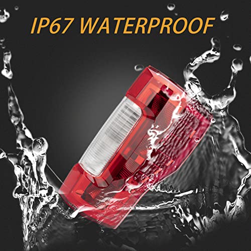 Right Passenger Side Rear Tail Light Assembly Compatible With 2017-2019 Ford F-250 F-350 Super Duty Tail Light Rear Brake Lamps Replacement Taillights (w/o Blind Spot) (w/o LED)