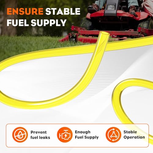 Hipa 4 Size Gas Fuel Line Hose Tubing 4 ft. Each for Small Engine Chainsaw Lawn Mower String Trimmer WeedEater Blower Model Parts I.D x O.D 1/8" x 3/16" 3/32" x 3/16" 1/8" x 1/4" .08" x .14"