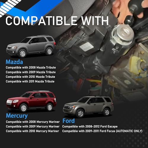 YzusGomumu Ignition Switch Lock Cylinder Assembly Fit for 08-12 Ford Mazda
