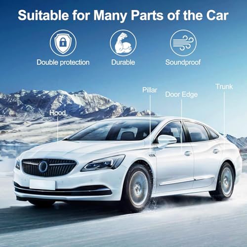 Automotive Door Weather Stripping 20Ft Car Door Rubber Edge Trim Seal Strip Gasket with Top Bulb Easy to Install for Car Bus Camper Boat RV Truck Doors and Home Applications