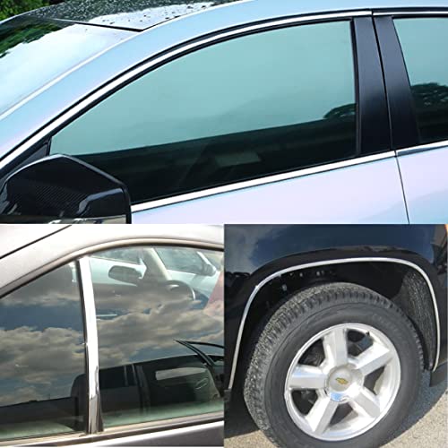 32Ft Automotive Car Exterior and Interior Molding Trim Universal Bumper Window Door Body Side and Household Furniture Surfaces Decorative Strip Scratch-Proof (1-3/16 inch (30mm), Chrome Silver)