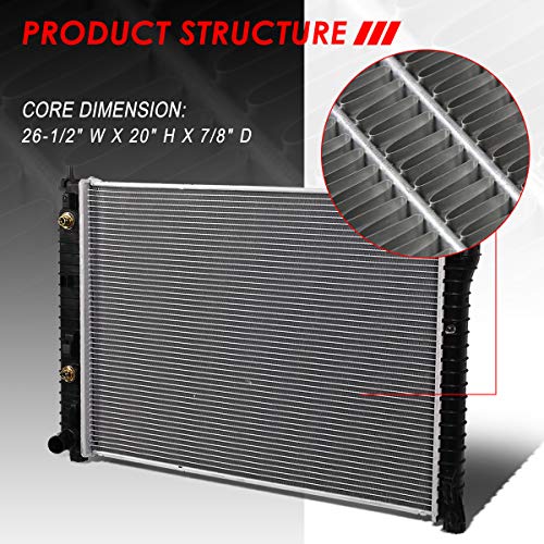 Auto Dynasty Radiator Compatible with 2008-2015 Chevy Captiva Sport/Saturn Vue 2.4L/3.5L AT, DPI 13057 Factory Style 1-Row Cooling Radiator, Aluminum Core