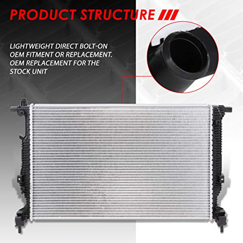 Auto Dynasty Radiator Compatible with 2013-2016 Dodge Dart 1.4L 2.0L 2.4L AT MT, DPI 13323 Factory Style 1-Row Cooling Radiator, Aluminum Core