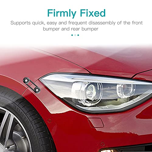 Bumper Quick Release, Mellbree JDM Quick Release Holders Front Rear Bumper Fasteners Trunk Band Fenders clip Kits Compatible for Universal Car Bumper (Black 4 x Release Tabs with 12 x O-Ring Fastener）