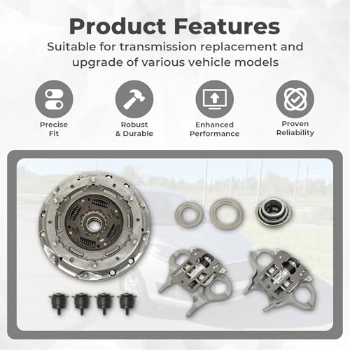 Silscvtt Transmission Dual Clutch Fork Kit Replacement for Ford Fiesta Focus EcoSport 2011-up 6DCT250