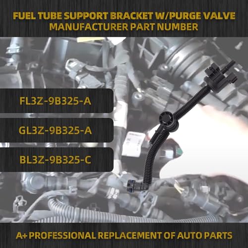Dasbecan Vapor Canister Purge Valve Compatible with Ford F150 2015-2018 Edge 2015-2024 Explorer 2020-2024 2.7L 3.0L Fuel Tube Support Bracket Repalces# GL3Z-9B325-B FL3Z-9B325-A GL3Z-9B325-A 994-073