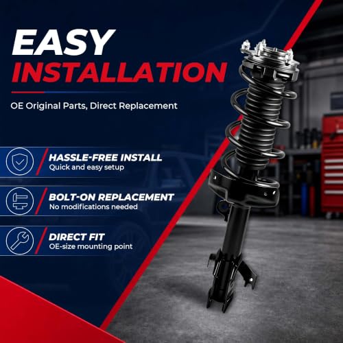 MOSTPLUS Front+Rear Complete Struts Shocks Assembly Compatible for 2004 2005 2006 Toyota Camry Solara Lexus ES330 172205 172206 172208 172207 Coil Spring