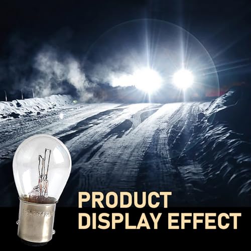 Zikefest 10PCS 1157 Bulb, Tail High and Low Brake Light Bulb, P21/5W S25 2057 2357 7528 BAY15D Light Bulb, Turn Signal Light Bulb Replacement, Universal Halogen Brake Tail Light Parking Light (White)