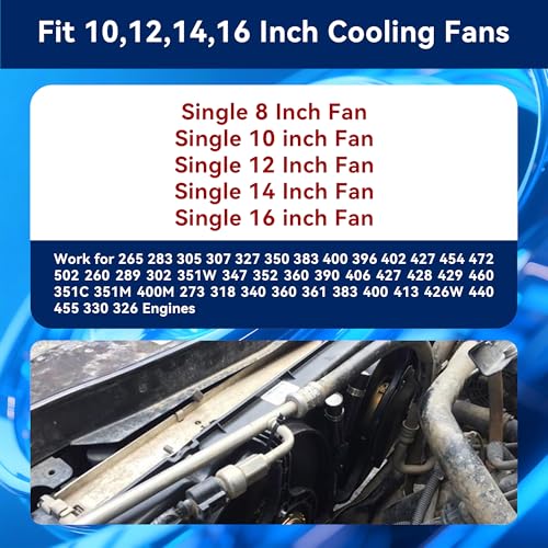 FASTSTORM Electric Fan Relay Kit 12V 60 AMP Electric Radiator Cooling Waterproof Fan Relay Kit with Thermostat Control Switch 185 On 175 Off Upgrade