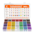 JOREST 360Pcs Car Fuse Assortment Kit, 160 Mini Blade Fuses Automotive + 90 Standard Auto Fuses + 50 Micro Fuse + 60 Micro2 – for RV/Truck/Motorcycle(2A 3A 5A 7.5A 10A 15A 20A 25A 30A 35A 40A)