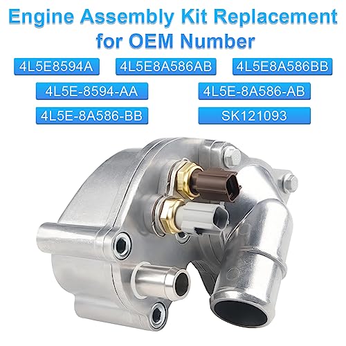 4L5E8A586AB Aluminum Thermostat Housing Compatible with 01-05 Ford Explorer