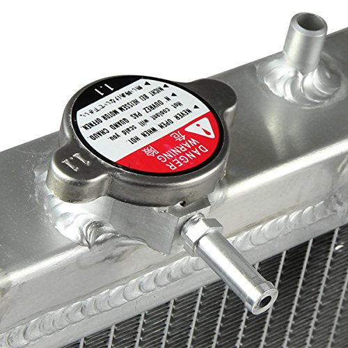 DNA Motoring RA-HC92-42-2 Compatible with Honda D15/16/B18 1.5L/1.6L/1.8L I4 MT 2-Row Dual/Double Core T-6061 Aluminum Radiator